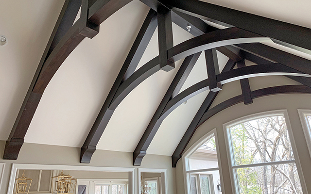 Ceiling arch interior trim