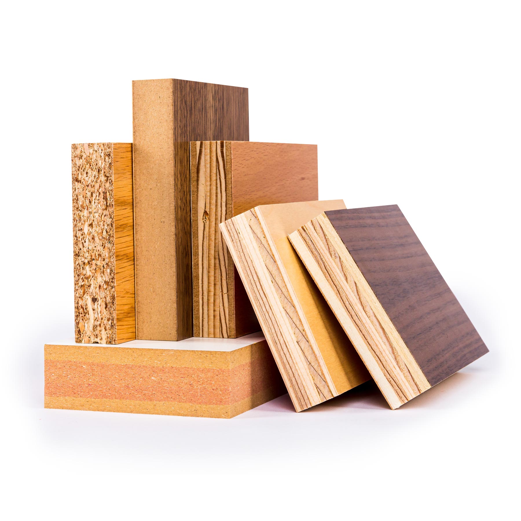 Image showing a variety of plywood with different cores. 